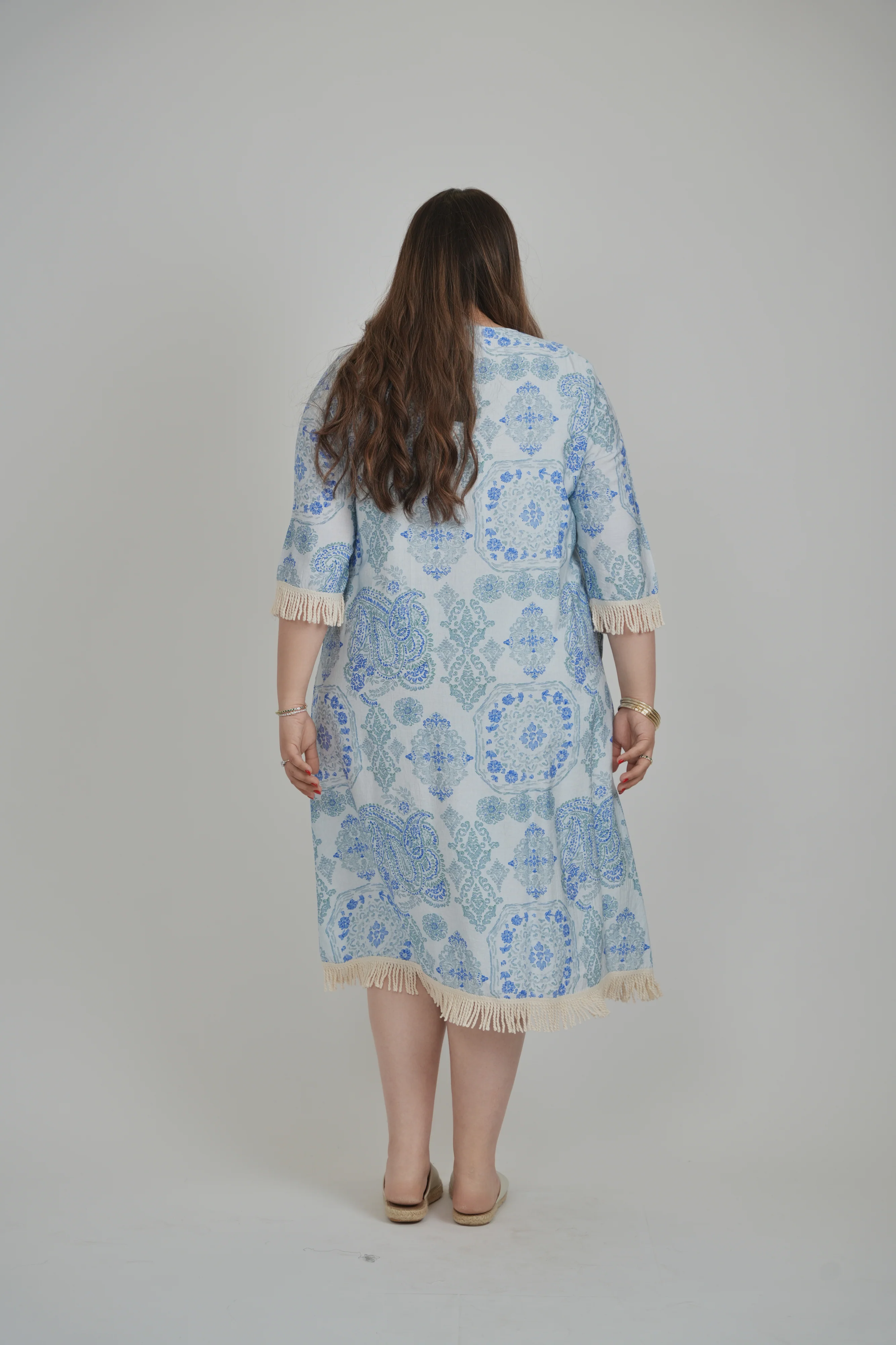 BEACH HOUSE DRESS (BLUE PAISLEY) - Image 6