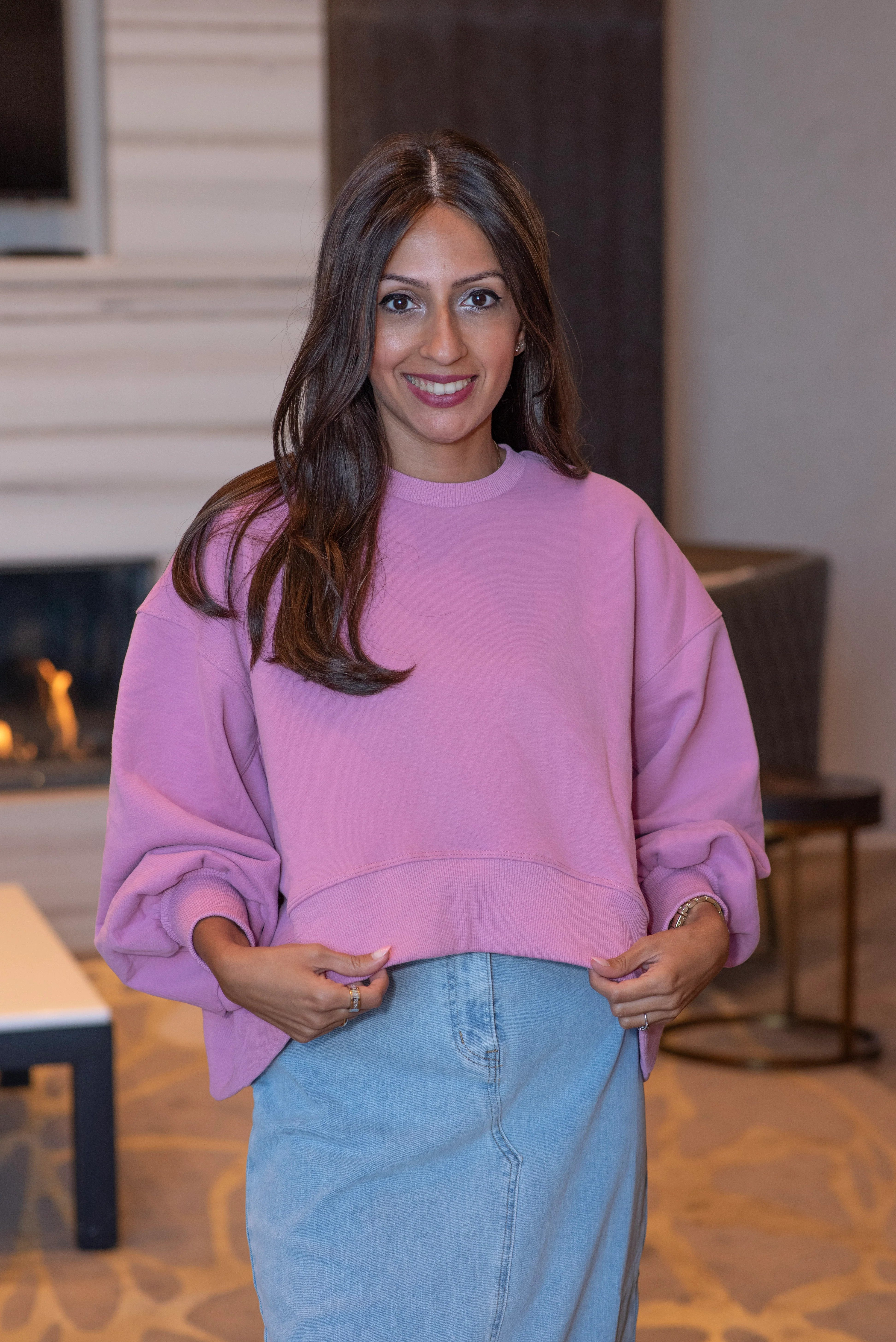 BOXY SWEATSHIRT (PINK) - Image 2