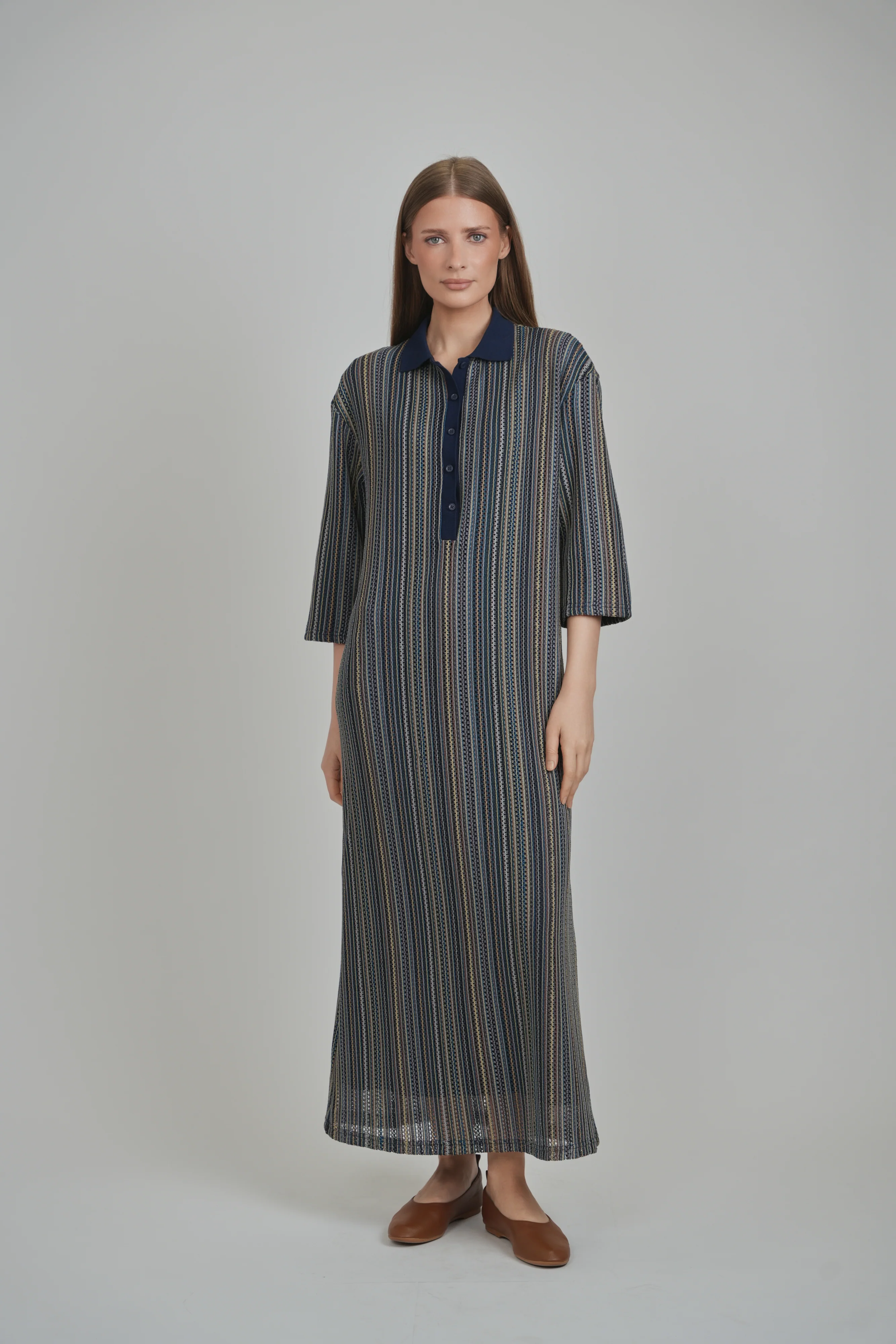 CLEO DRESS (NAVY)