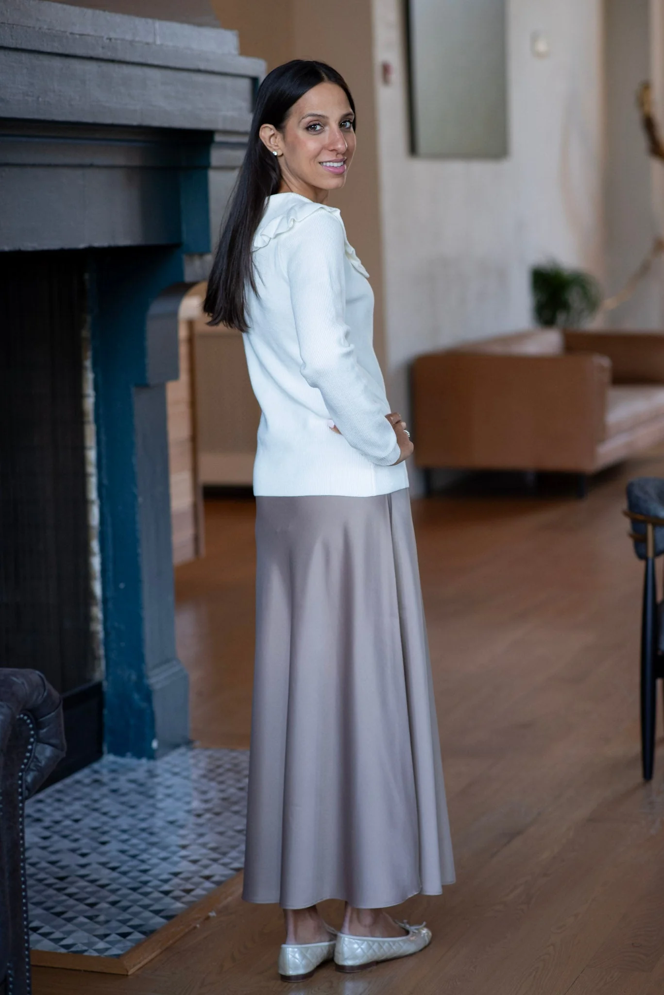 COLLARED SWEATER (IVORY) - Image 4