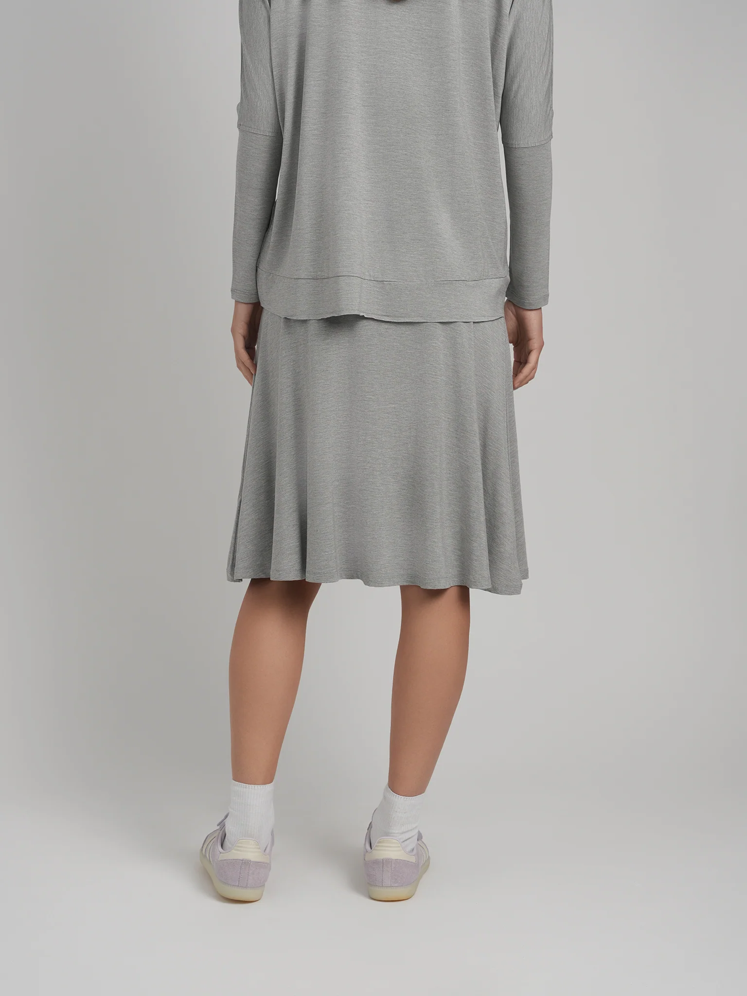 MODAL SKYE SKIRT (LIGHT H. GREY) - Image 3