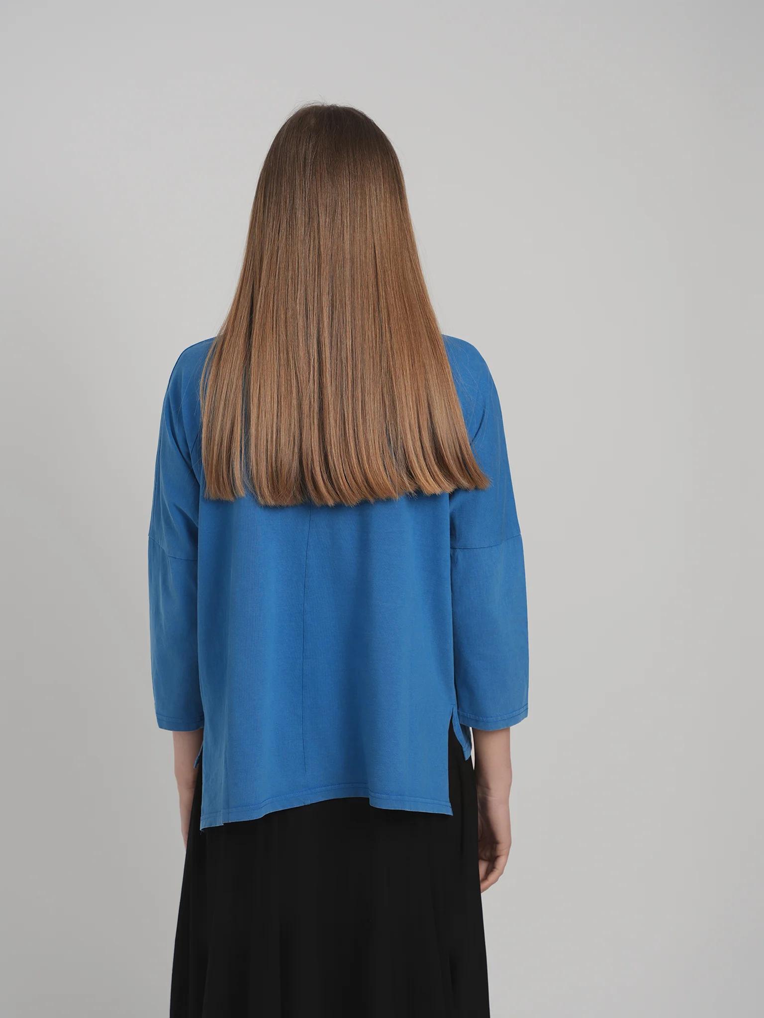 COTTON ACID WASHED TEE (ROYAL BLUE) - Image 5