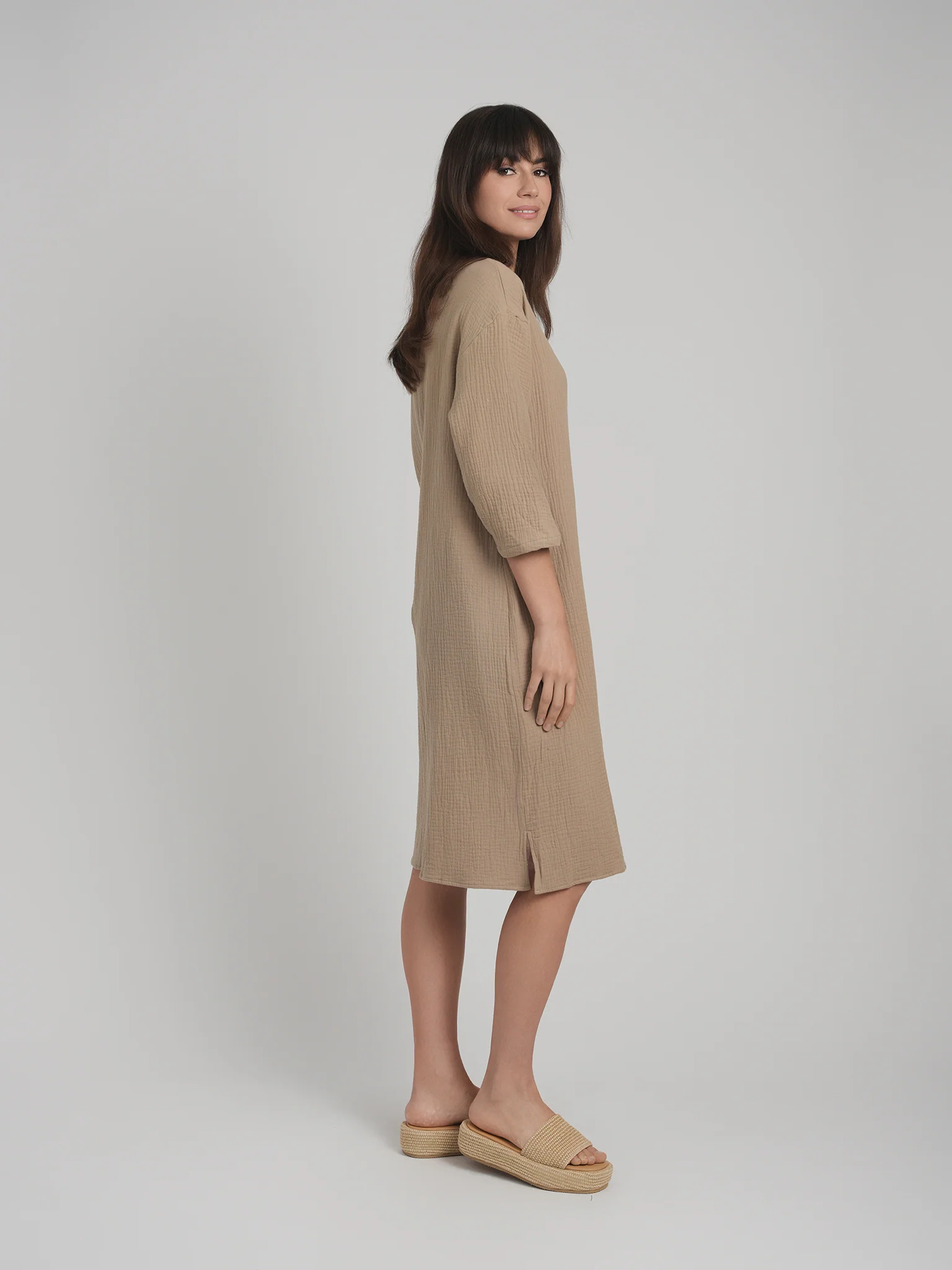 GAUZE DRESS (STRAW) - Image 2