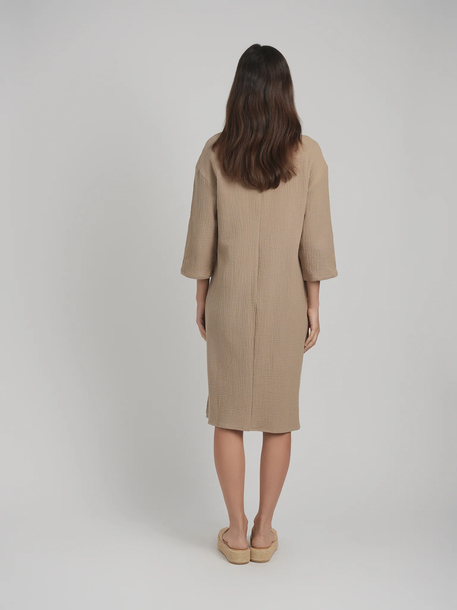 GAUZE DRESS (STRAW) - Image 3