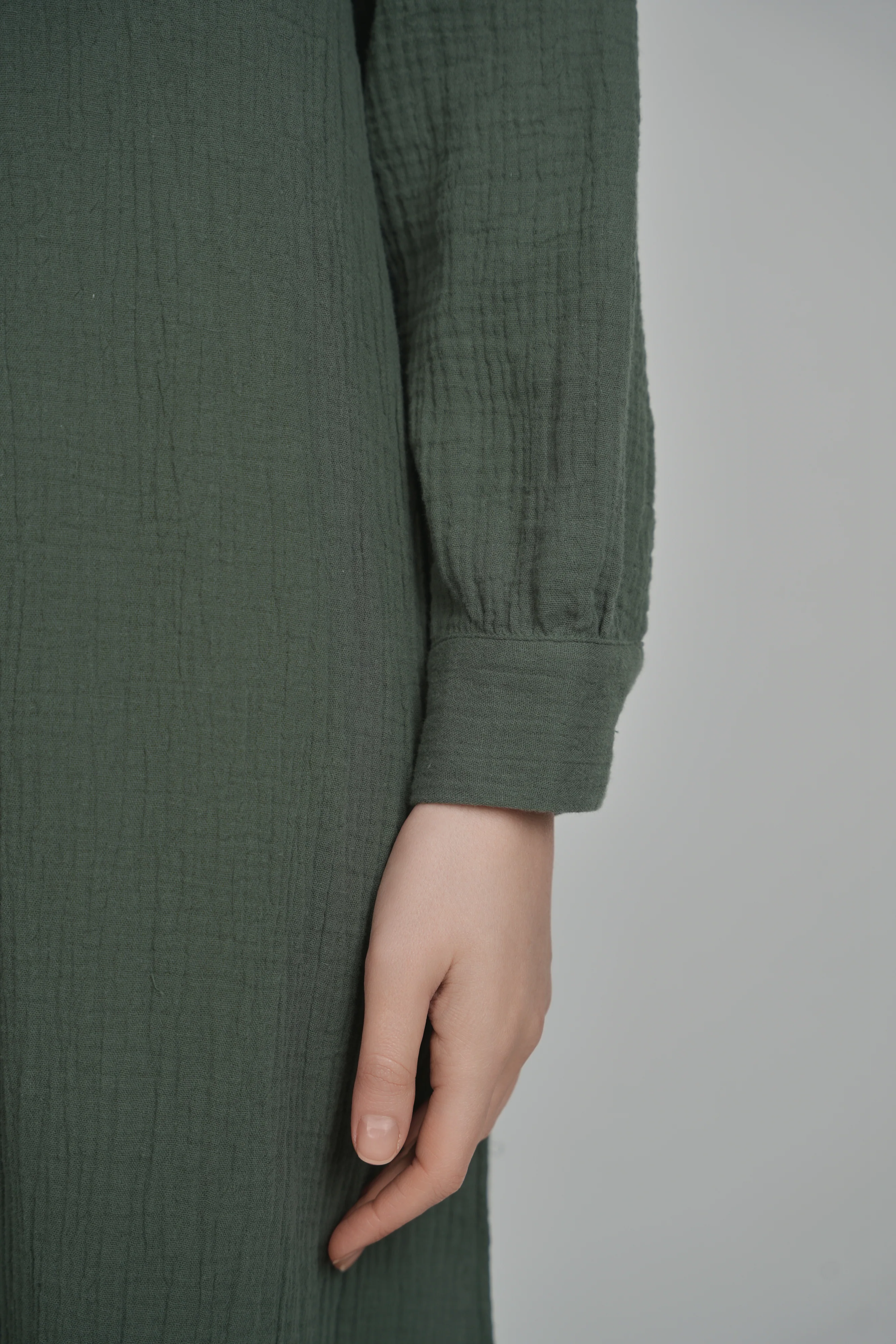 MAXI GAUZE SHIRT DRESS - Image 11