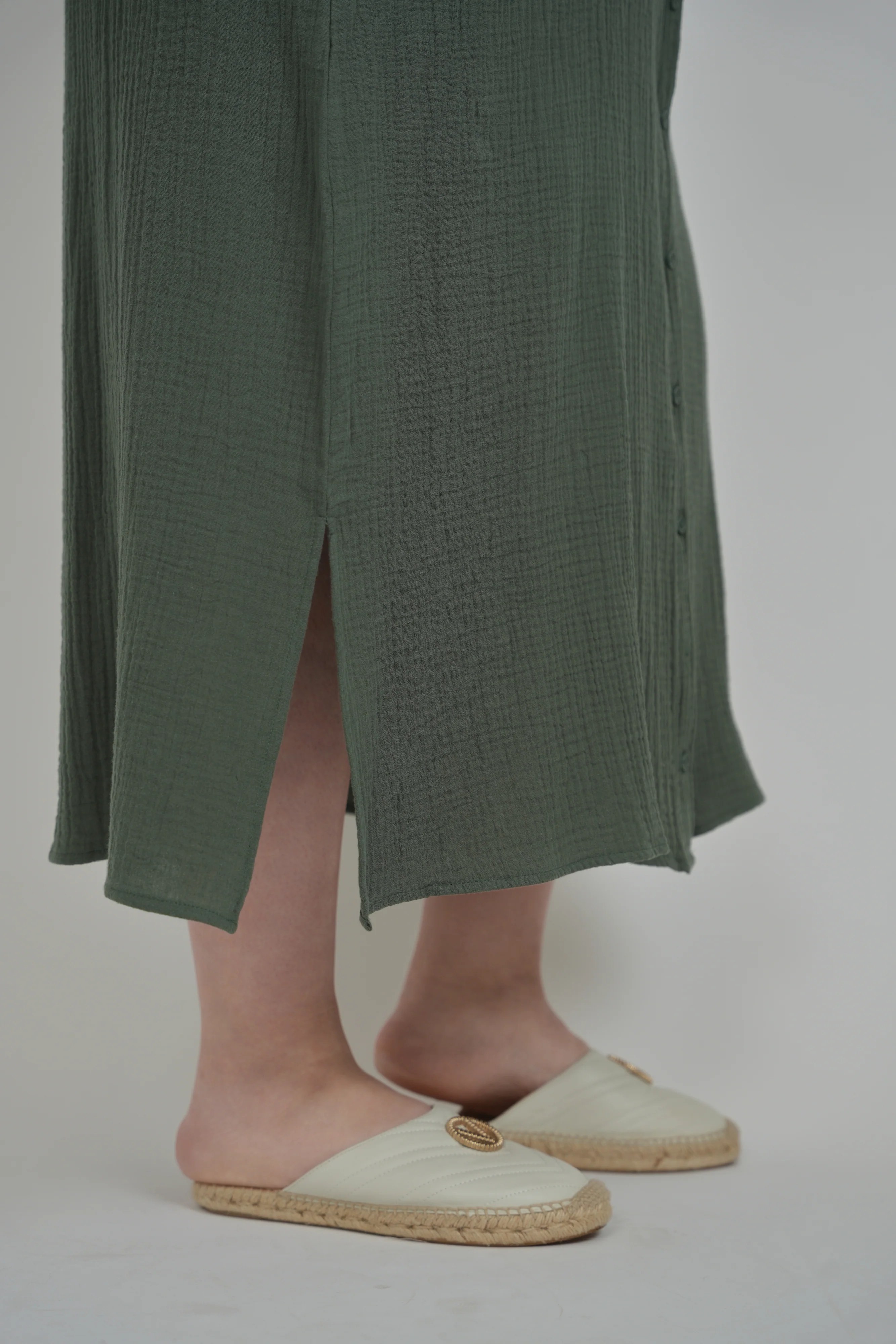 MAXI GAUZE SHIRT DRESS - Image 12