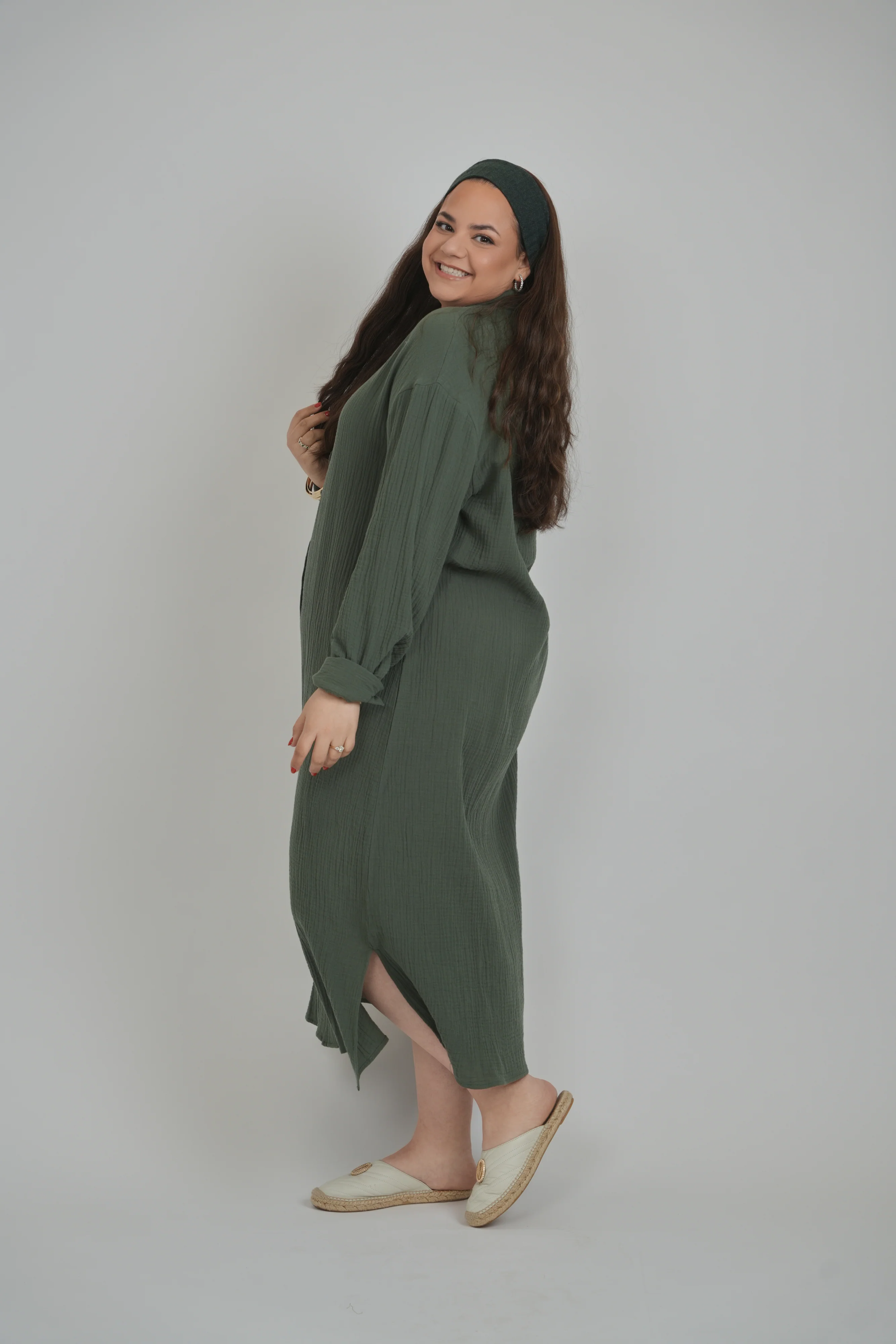 MAXI GAUZE SHIRT DRESS - Image 5