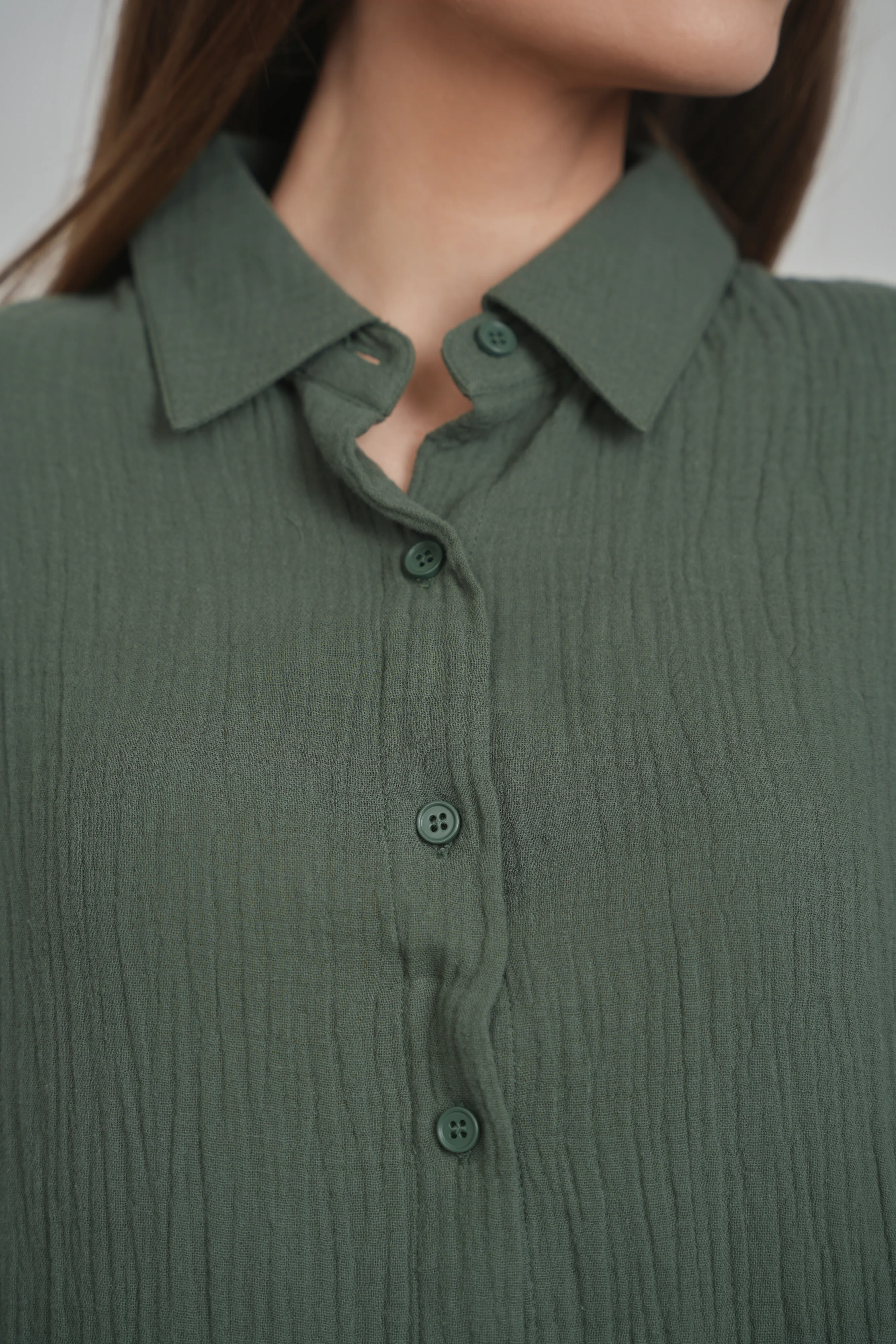 MAXI GAUZE SHIRT DRESS - Image 8