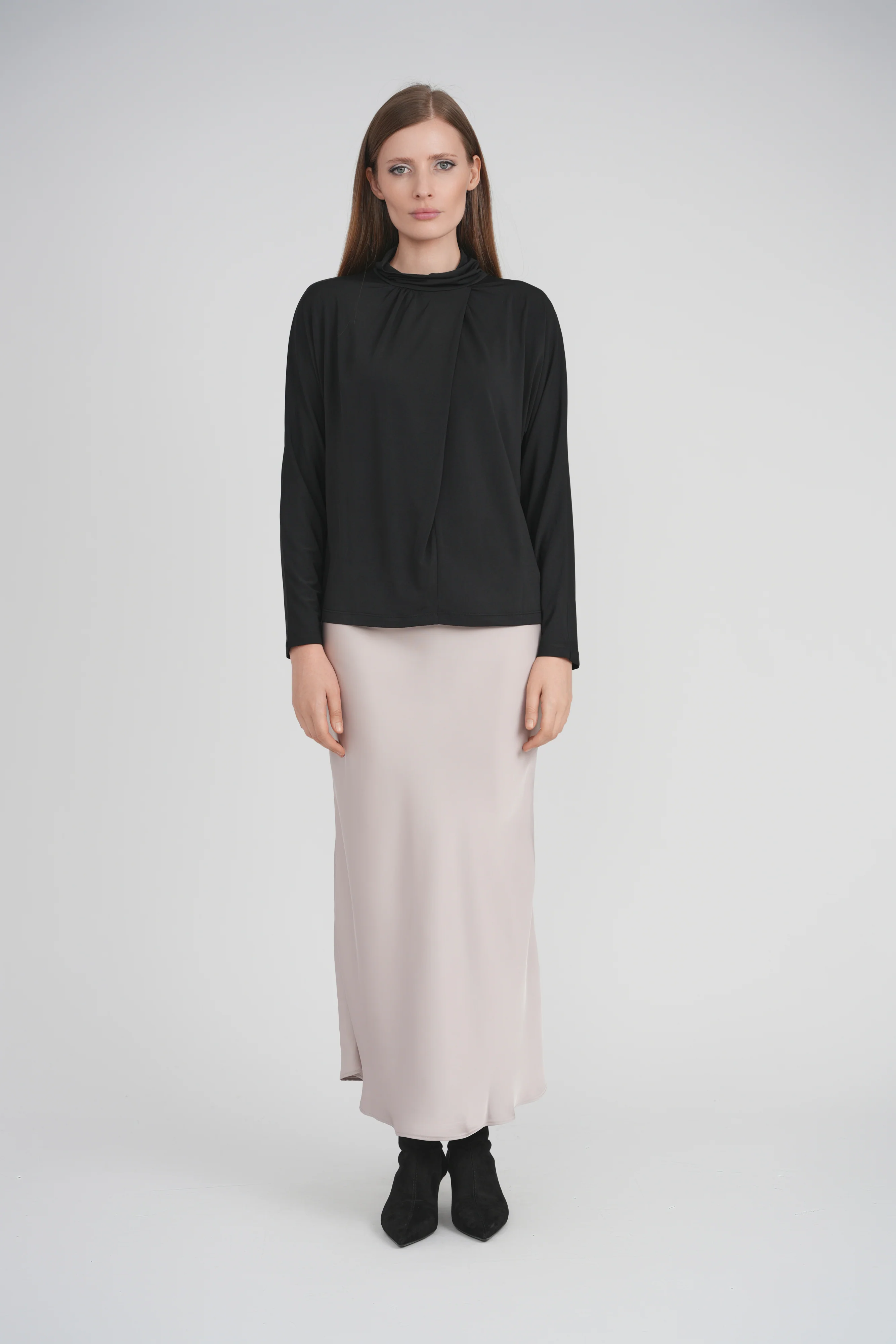 MAXI SLIP SKIRT (CHAMPAGNE) - Image 4