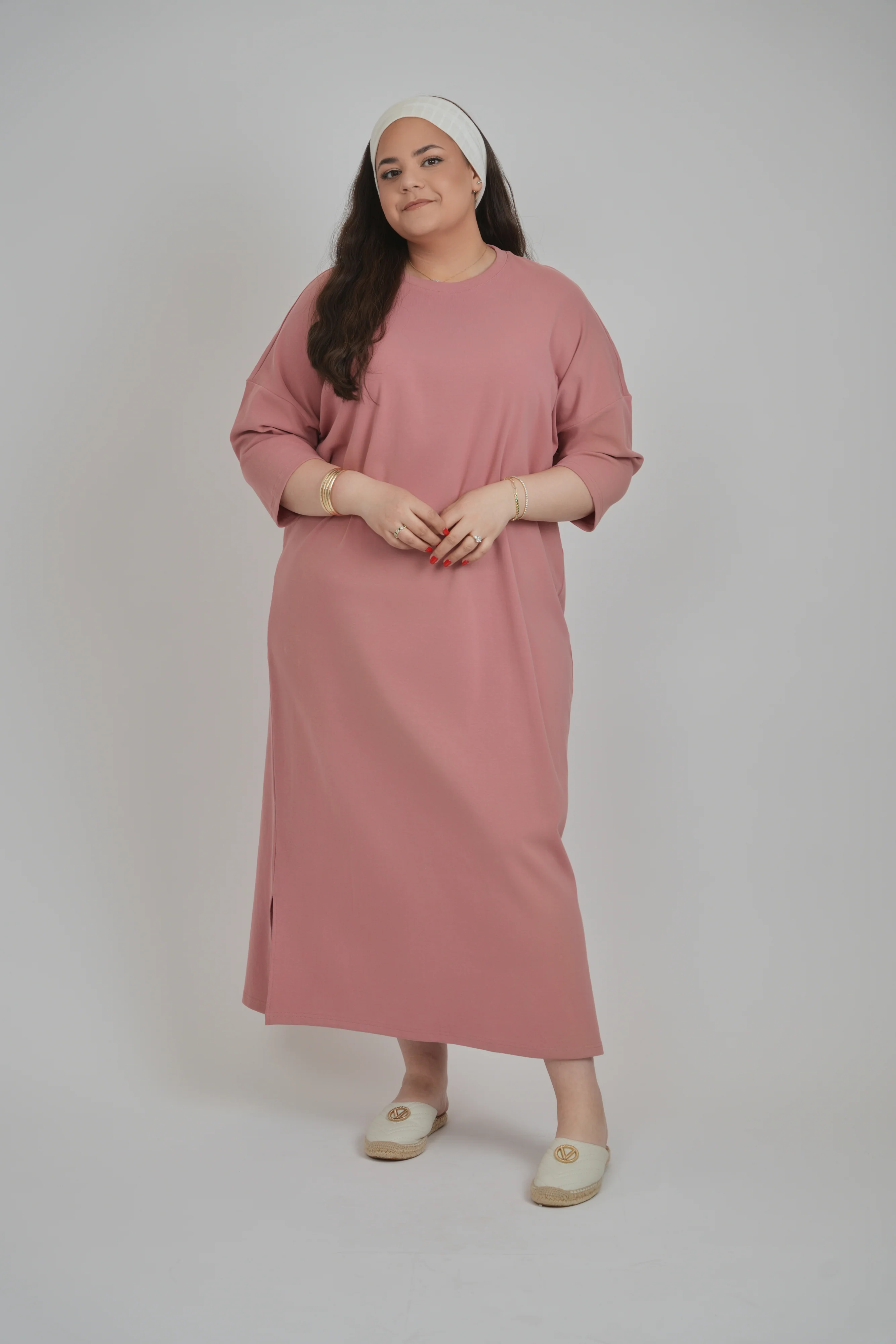 MAXI T-SHIRT DRESS (ROSE) - Image 2