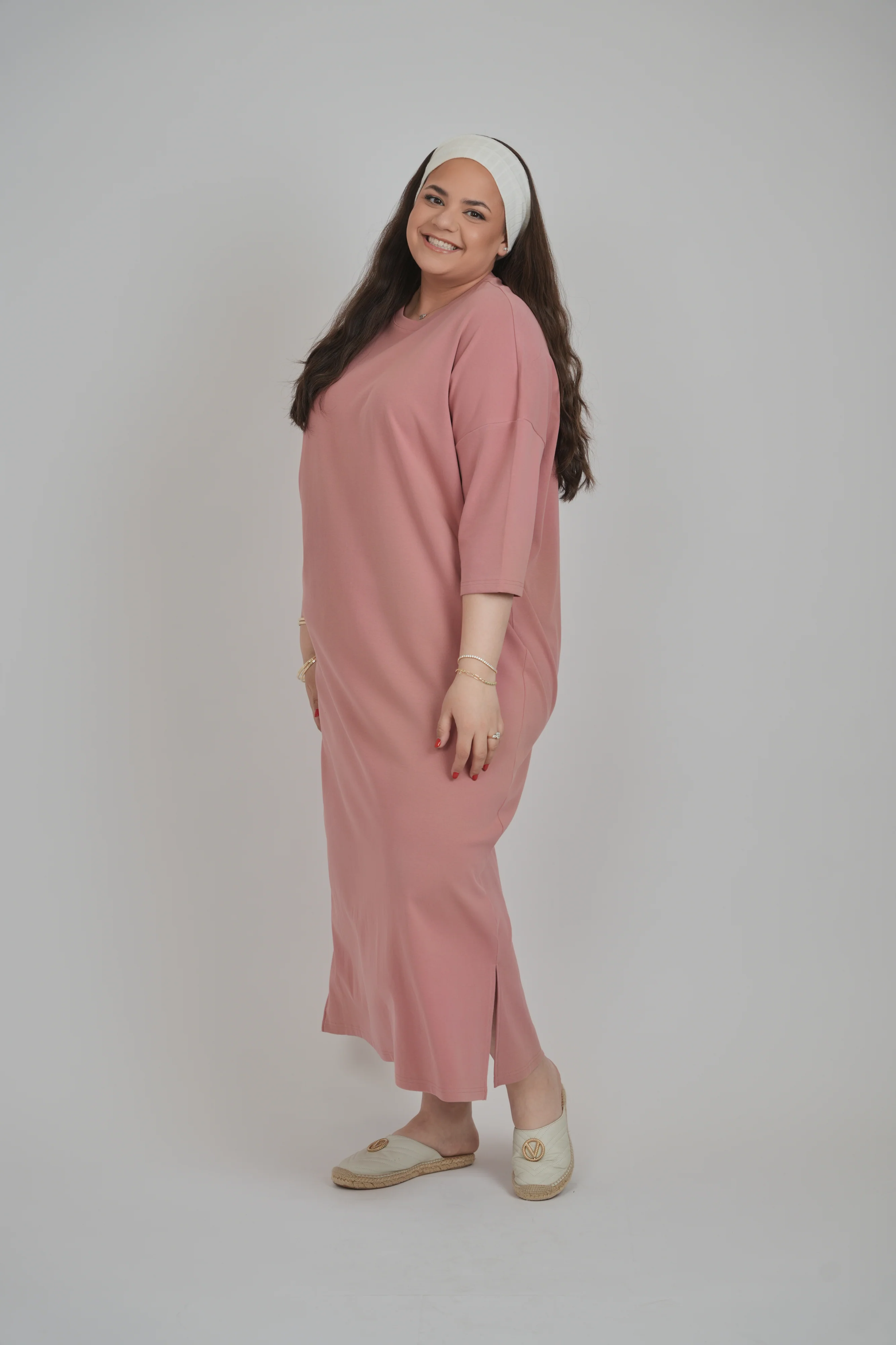 MAXI T-SHIRT DRESS (ROSE) - Image 4