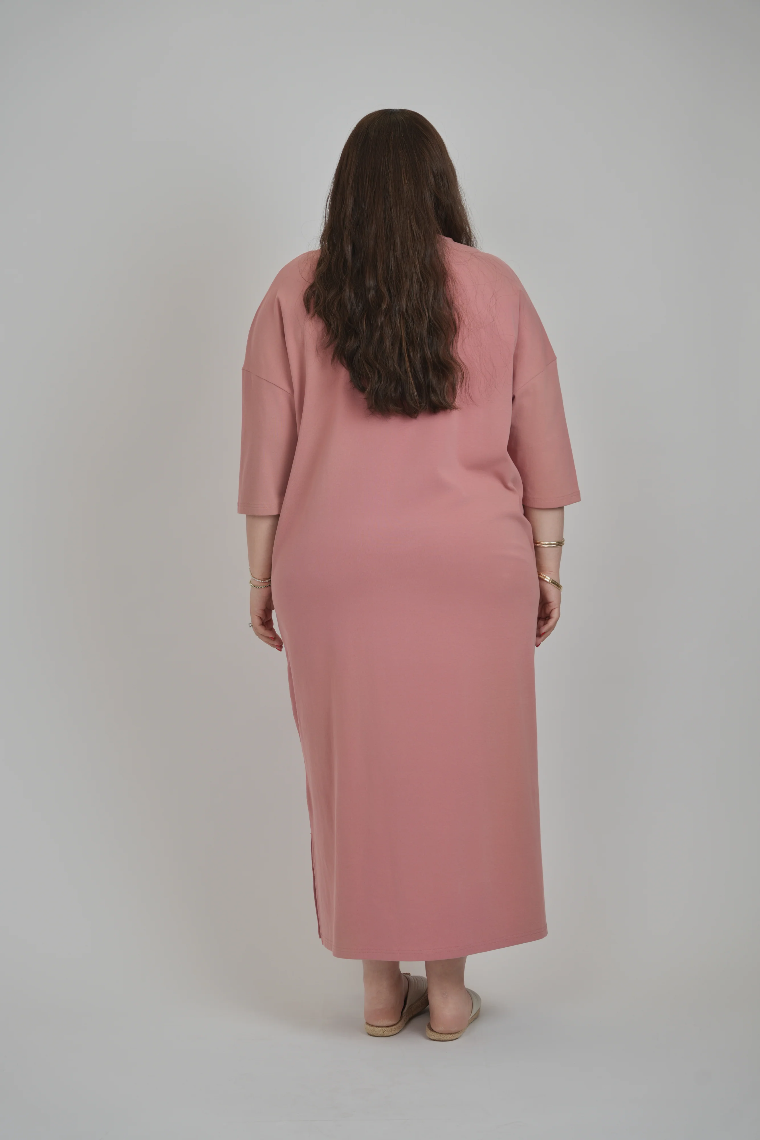 MAXI T-SHIRT DRESS (ROSE) - Image 5