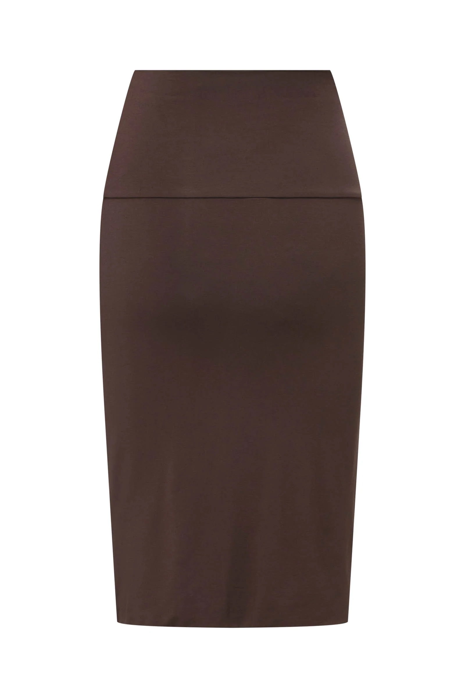MODAL PENCIL SLIM SKIRT (BROWN) - Image 6