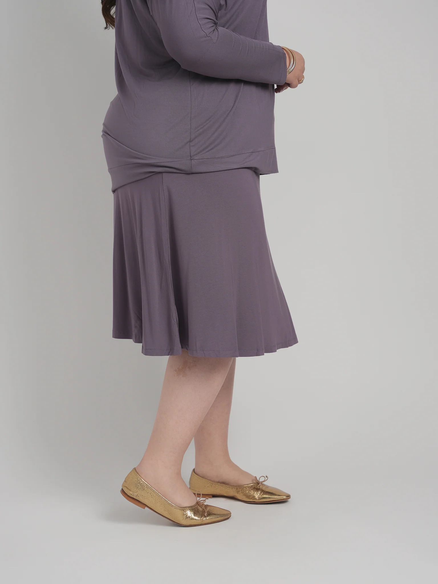 MODAL SKYE SKIRT (DUSTY LILAC) - Image 5