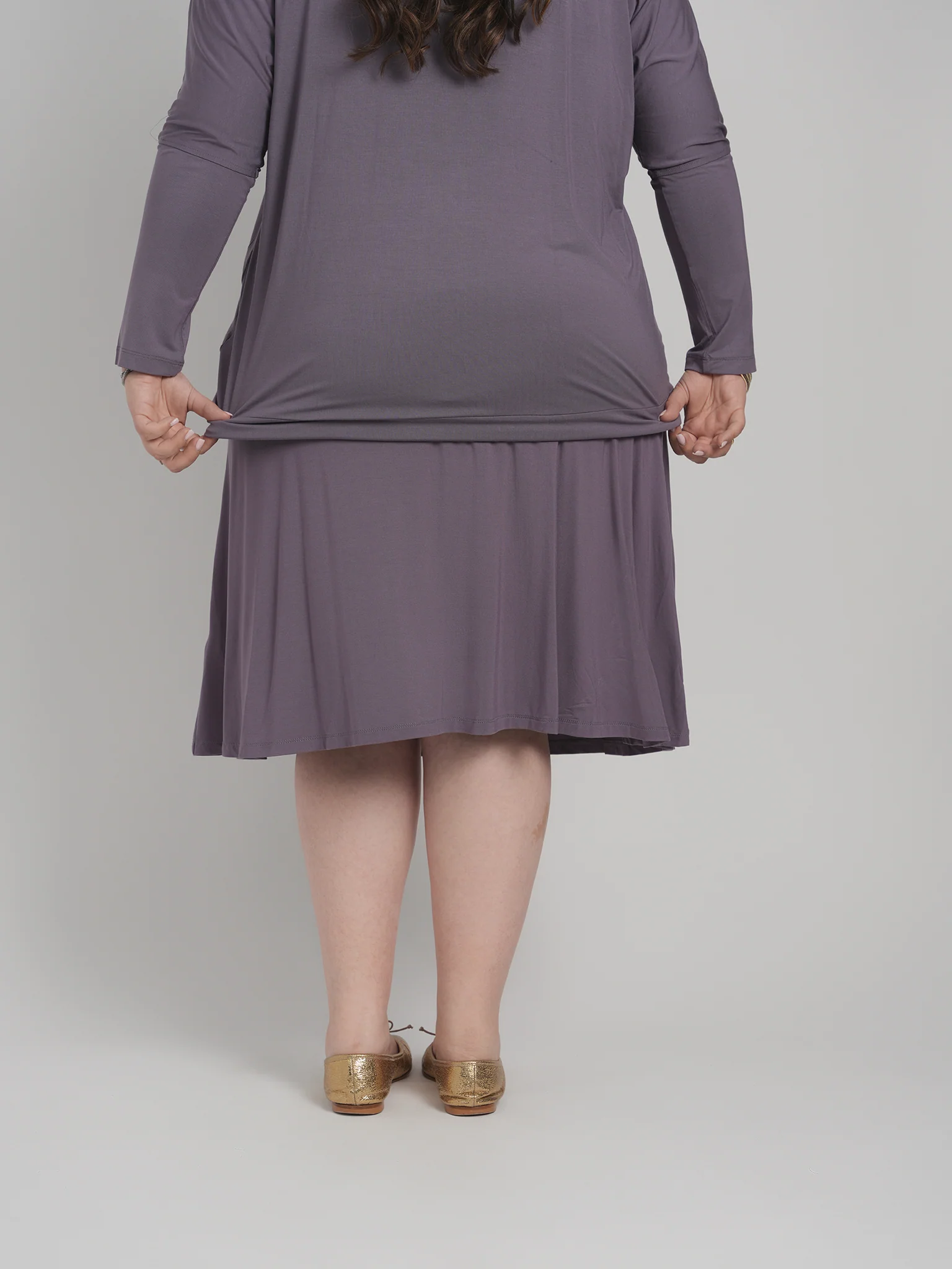 MODAL SKYE SKIRT (DUSTY LILAC) - Image 6