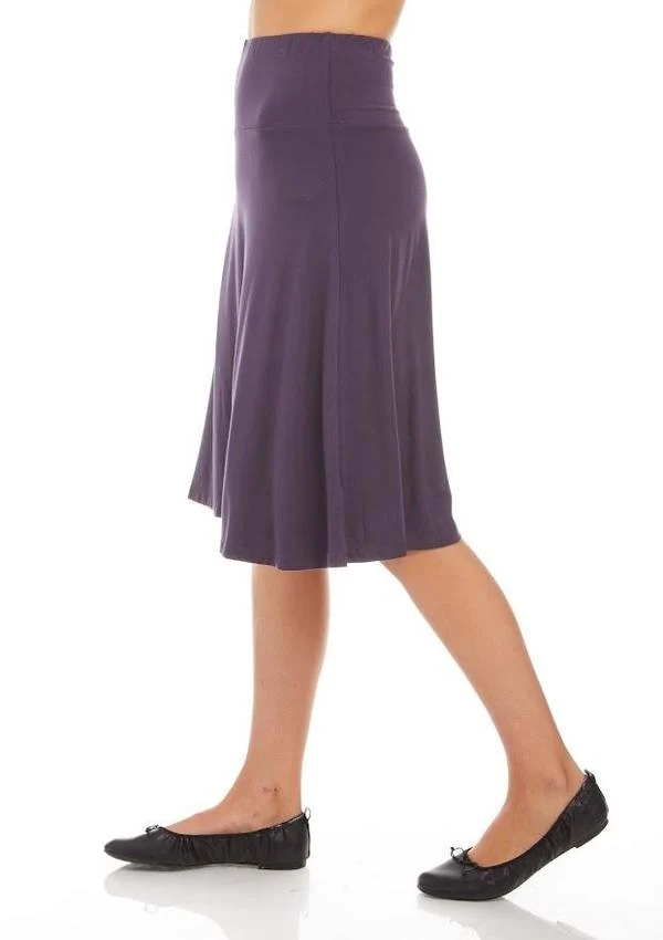 MODAL SKYE SKIRT (EGGPLANT) - Image 2