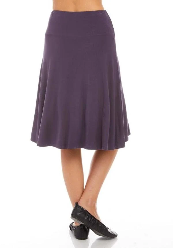 MODAL SKYE SKIRT (EGGPLANT) - Image 3