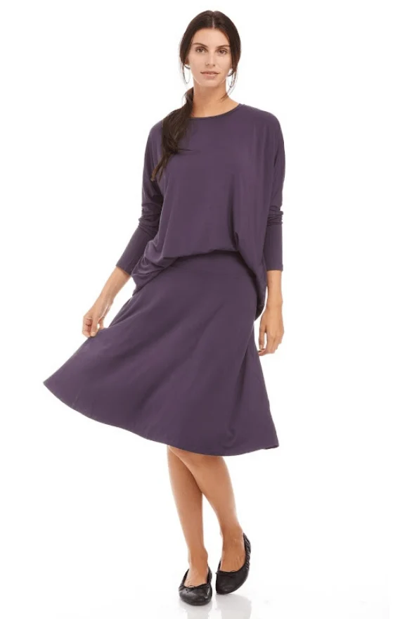 MODAL SKYE SKIRT (EGGPLANT) - Image 4