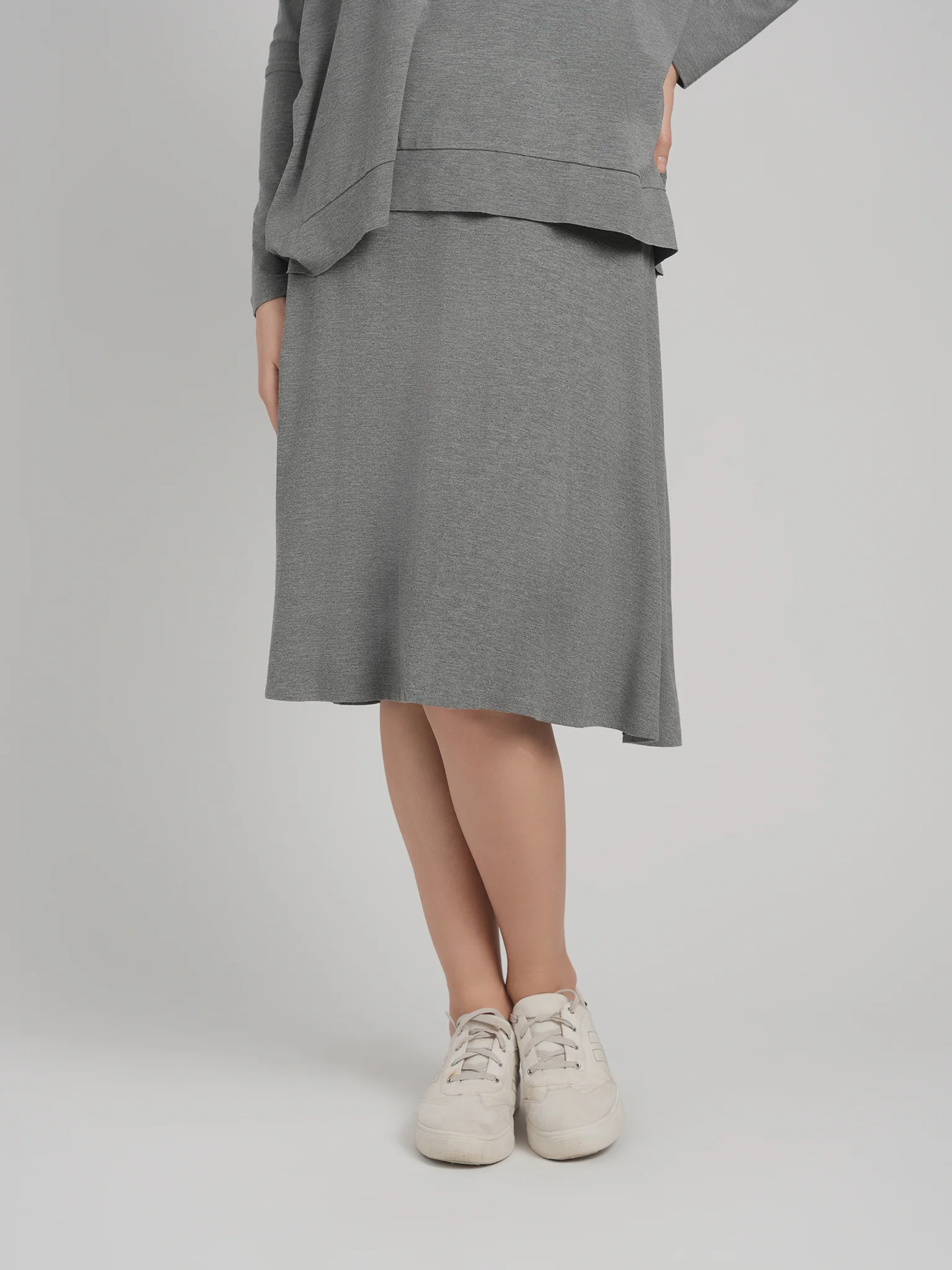 *MODAL SKYE SKIRT (CHARCOAL)