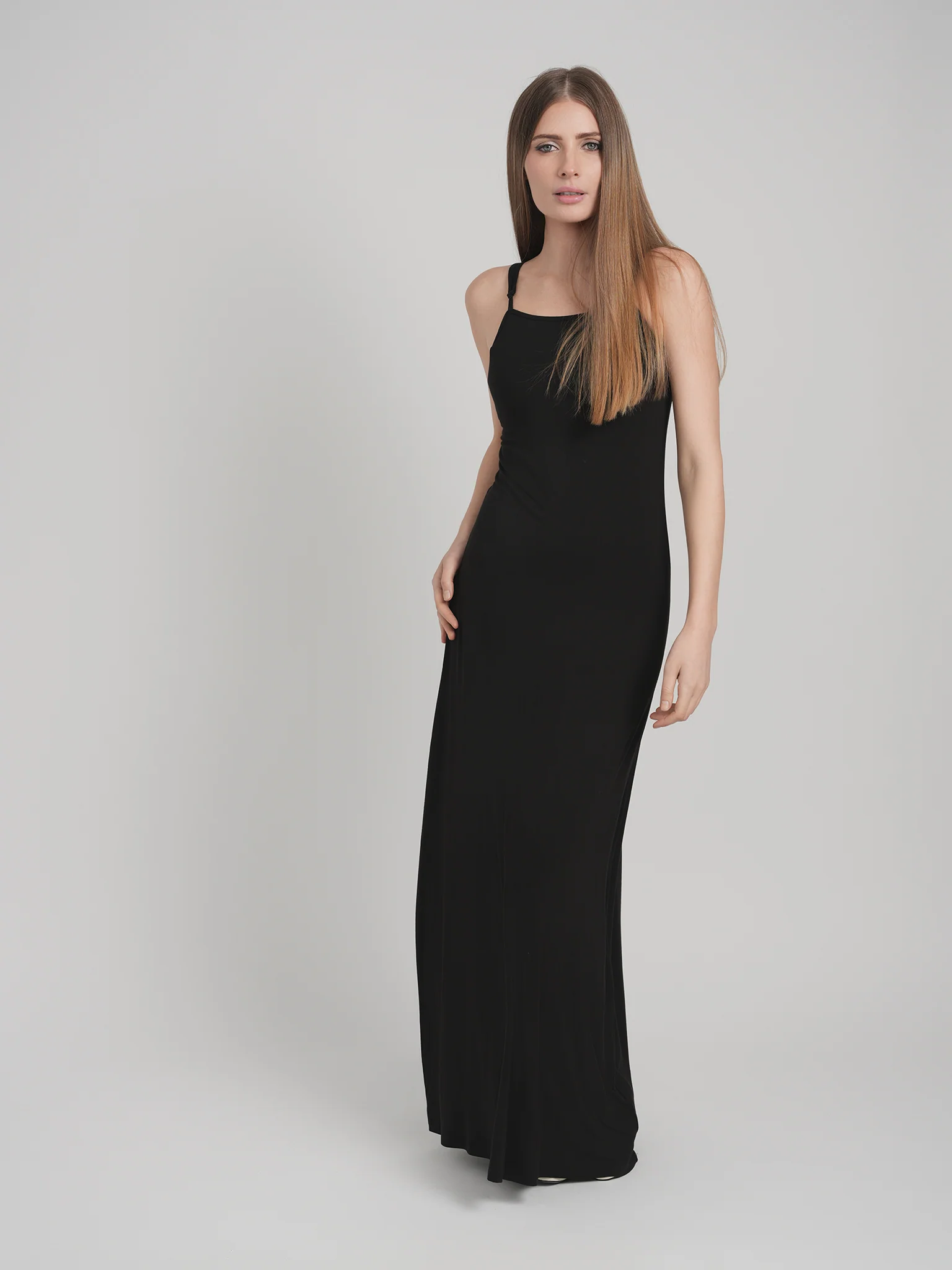 MODAL SLIP DRESS (BLACK)