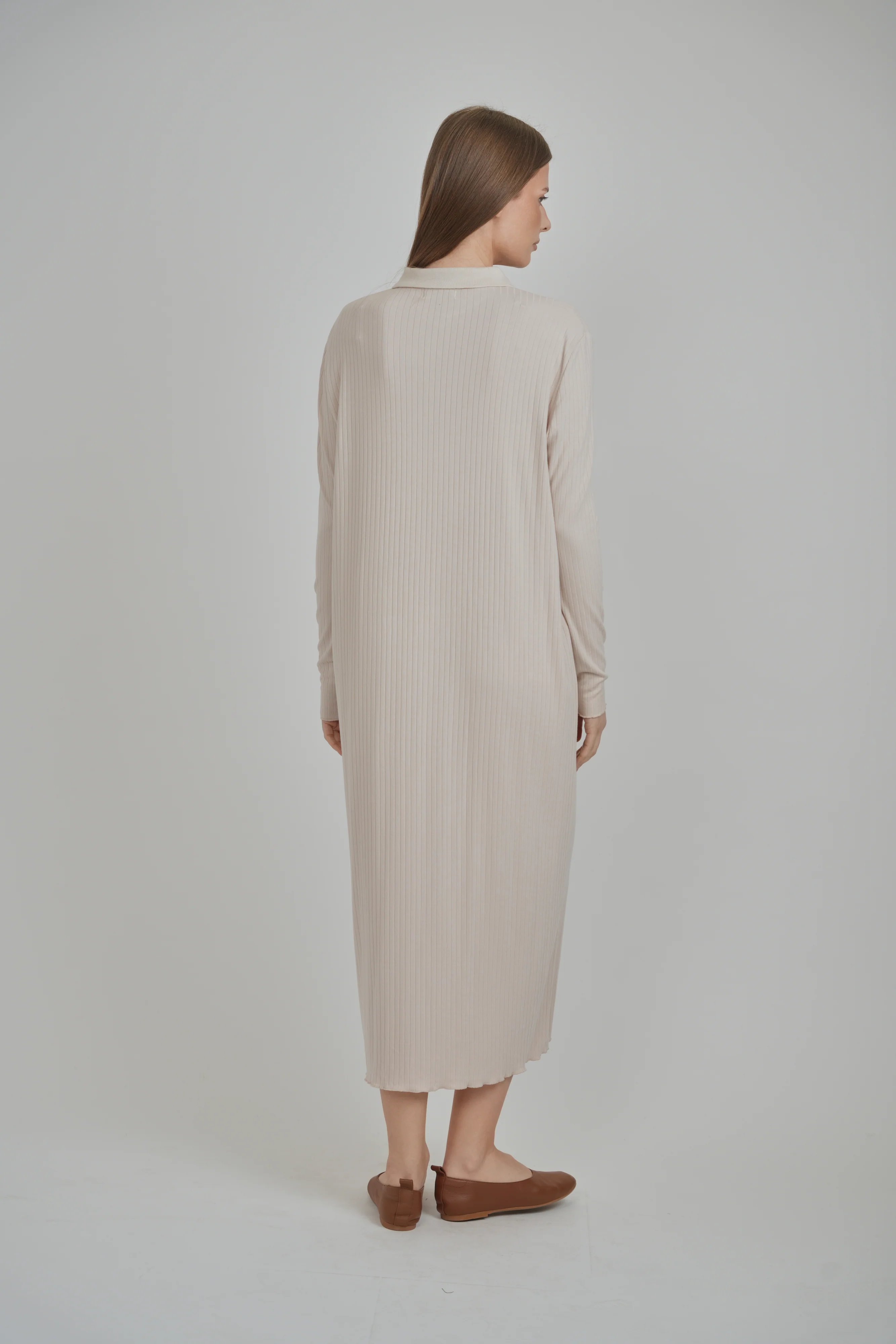 RIBBED BUTTON DOWN DRESS - Image 5
