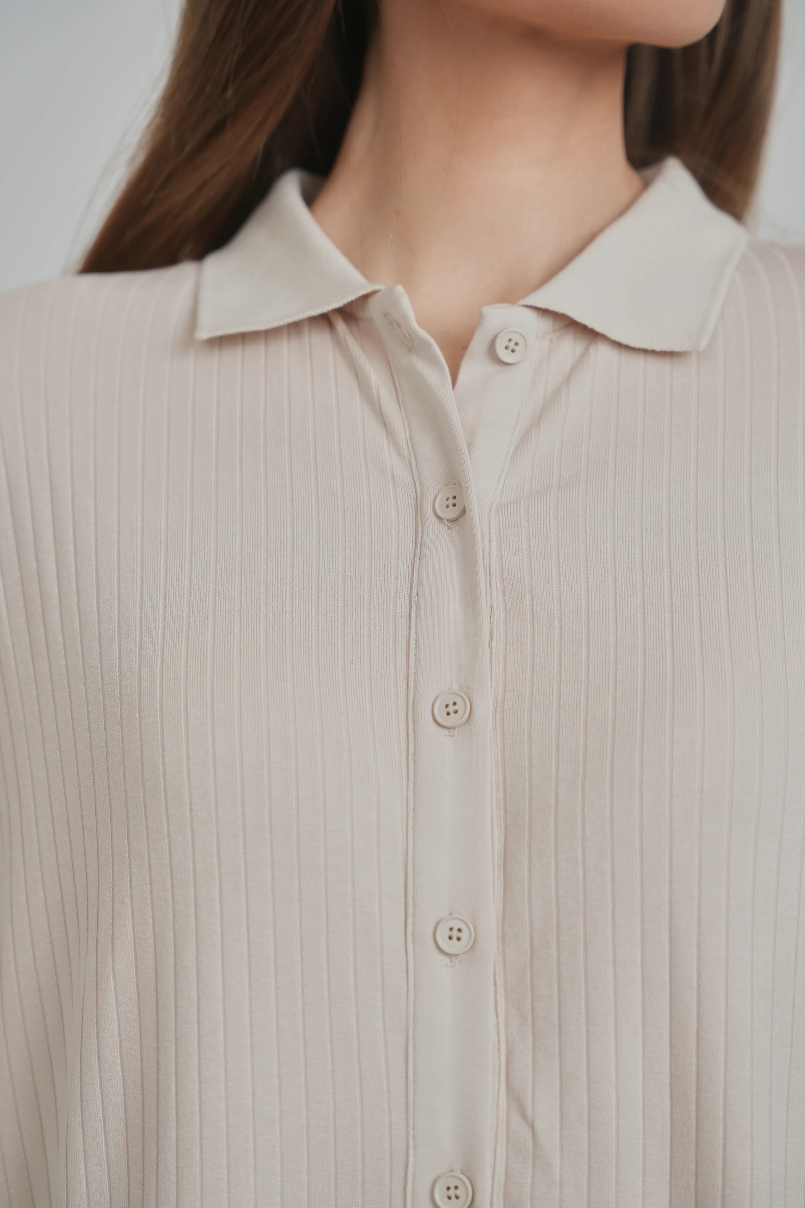 RIBBED BUTTON DOWN DRESS - Image 8
