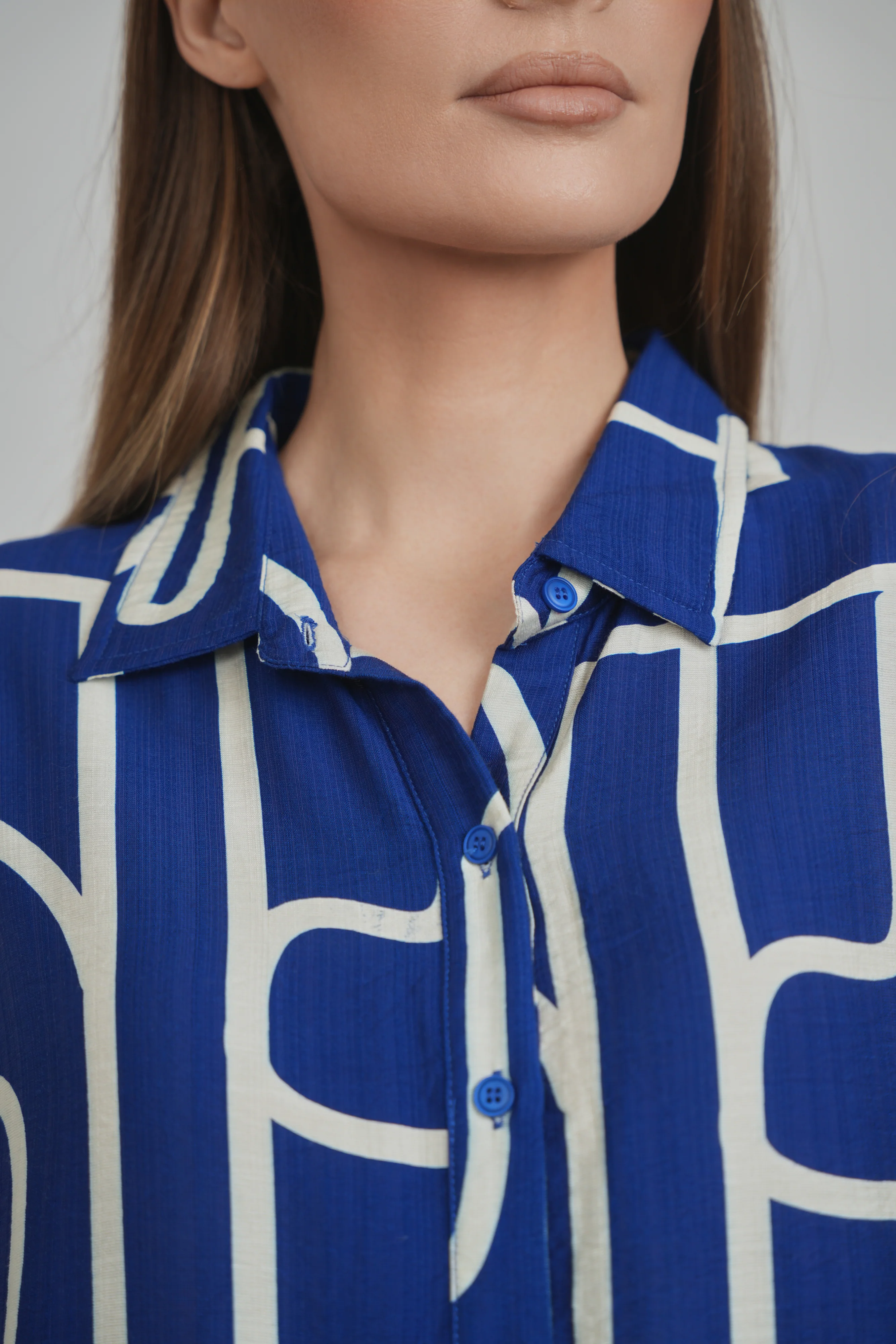 SARAH DRESS (BLUE ABSTRACT) - Image 6