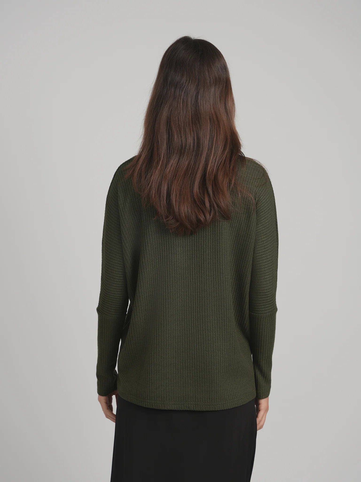 SKYE WAFFLE TOP (ARMY) - Image 4