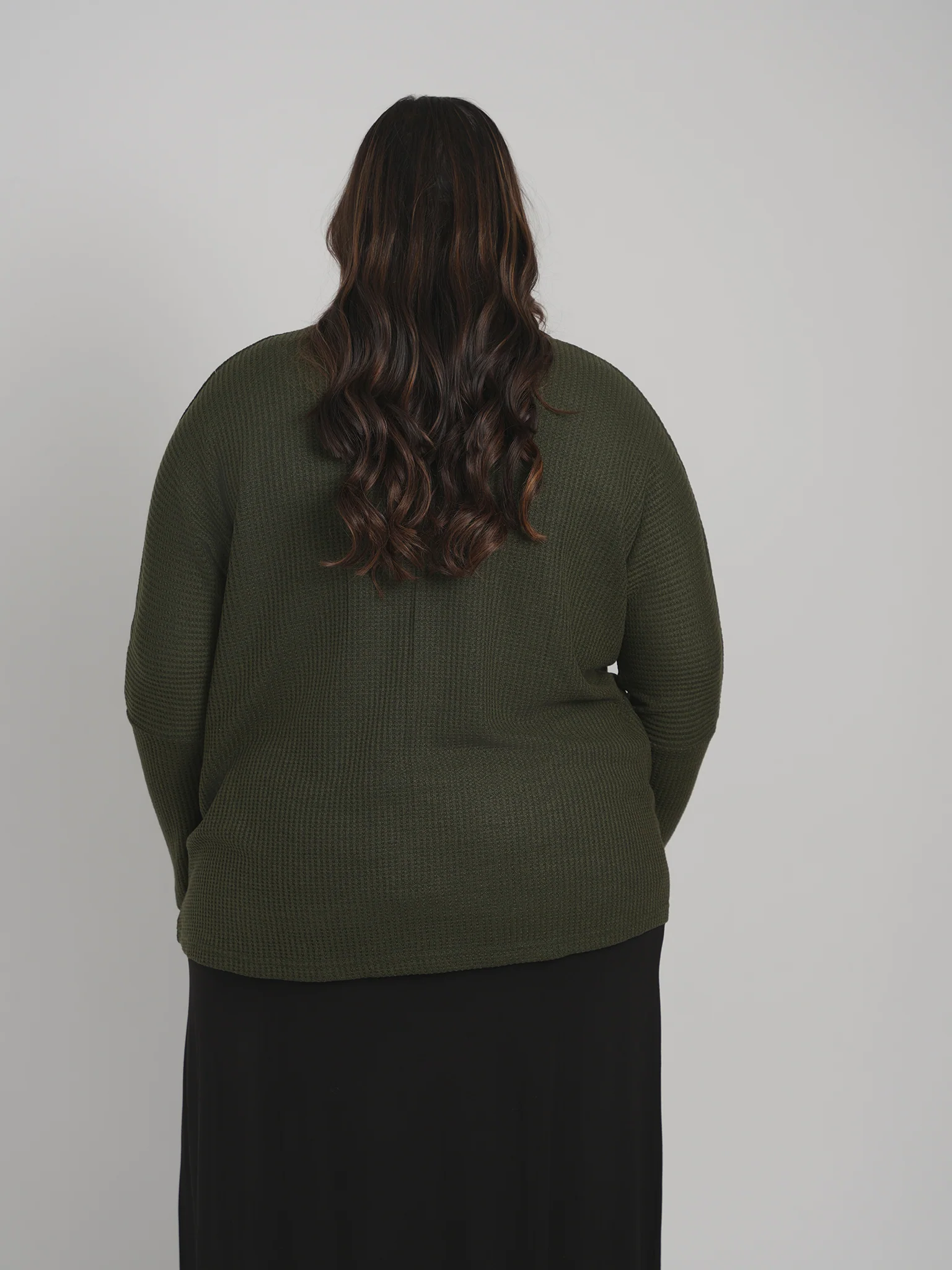 SKYE WAFFLE TOP (ARMY) - Image 6