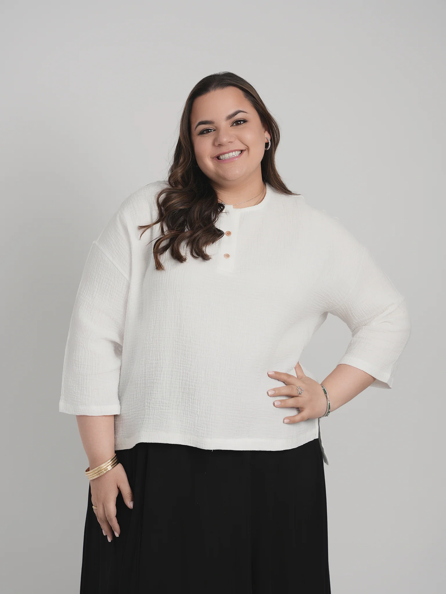 SQUARE HENLEY TOP (WHITE) - Image 6
