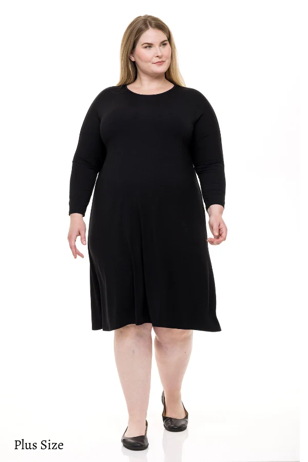 TUNIC DRESS SOLID JERSEY (BLACK) - Image 11