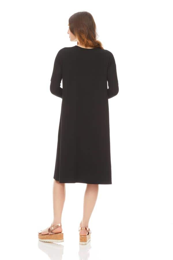TUNIC DRESS SOLID JERSEY (BLACK) - Image 9