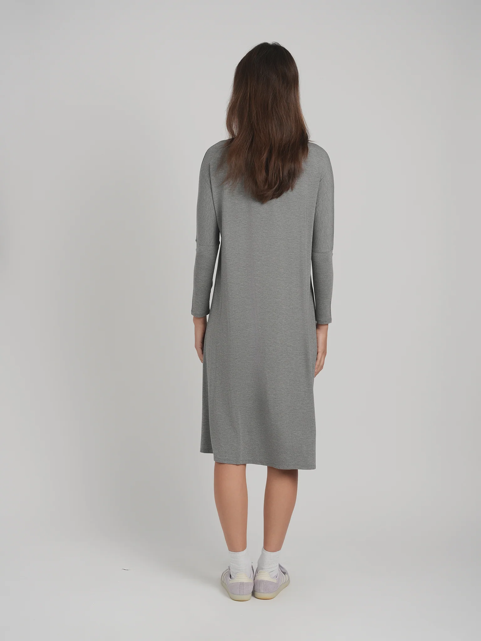 TUNIC DRESS SOLID JERSEY (CHARCOAL) - Image 3