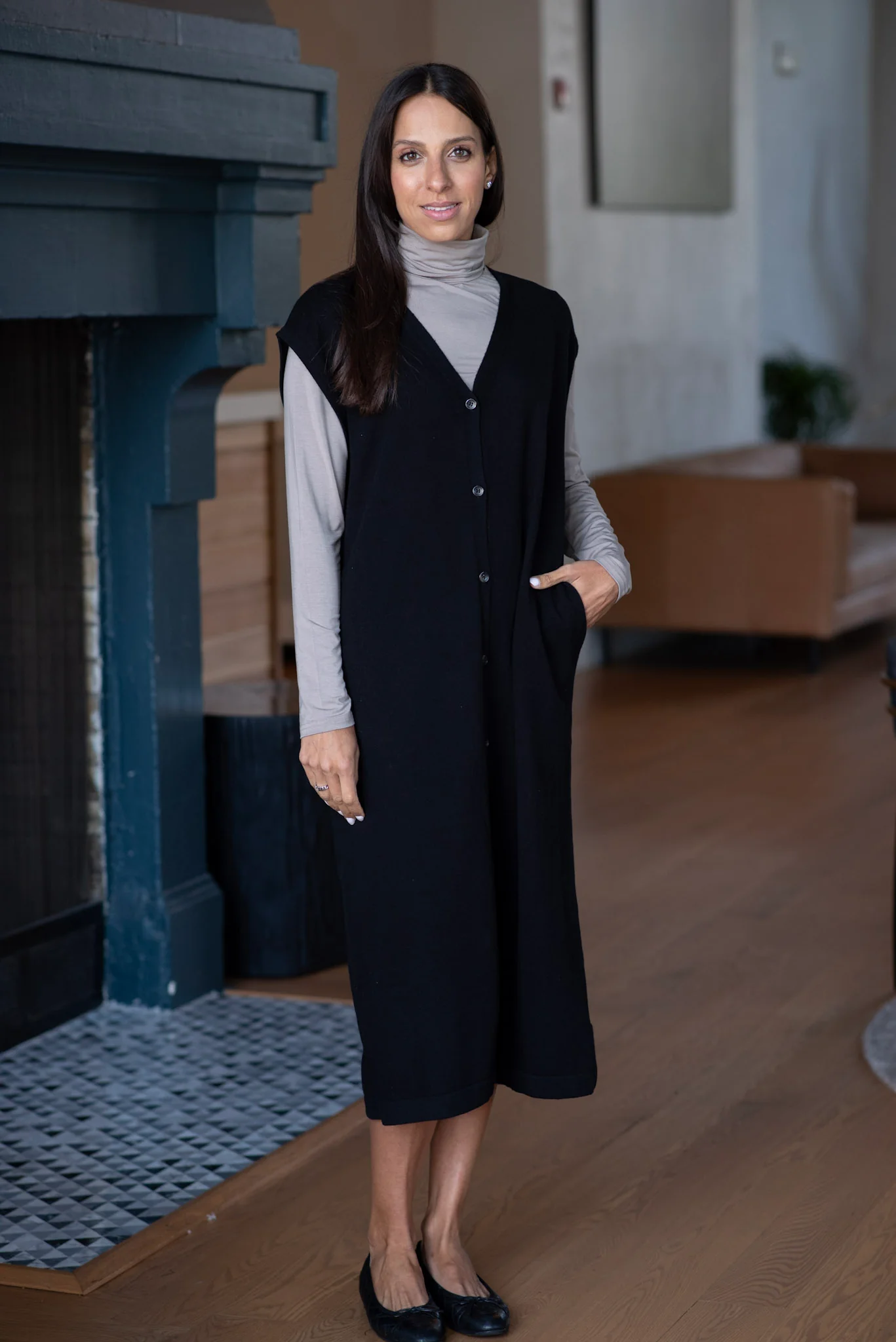 V-LONG BUTTON DOWN CARDIGAN - Image 5