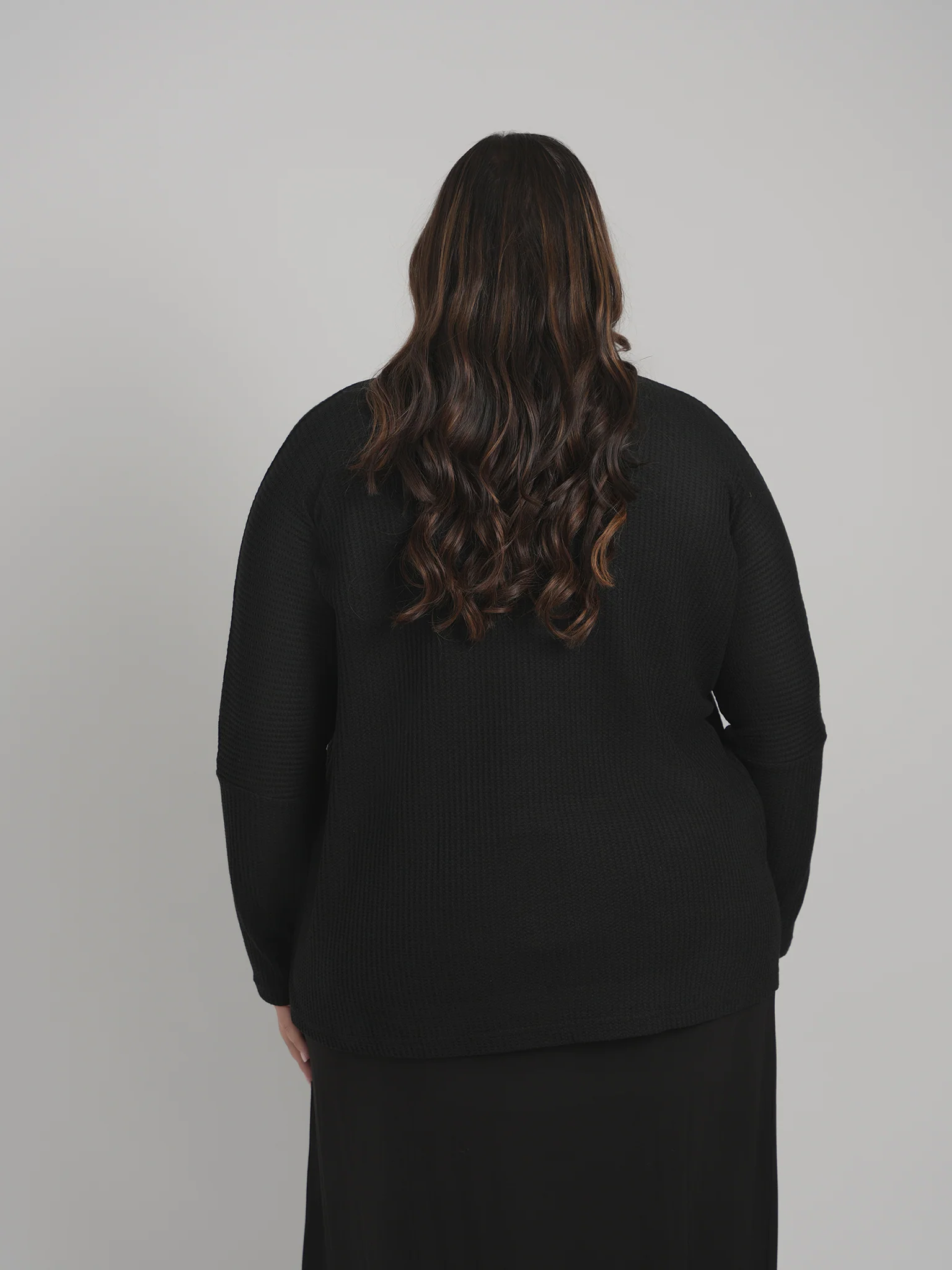 SKYE WAFFLE TOP (BLACK) - Image 8